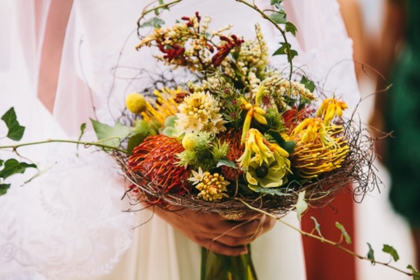 Bright Orange And Yellow Bouquet