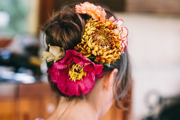 Colorful Hair Flowers