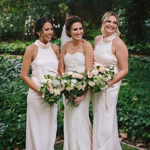 Bridemaids With Halter Neck Gowns