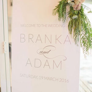 Wedding Sign With Flowers