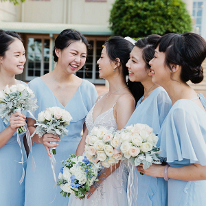 Light blue bridal party