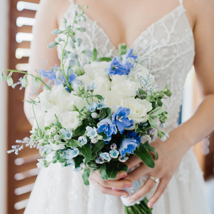 Blue bridal bouquet