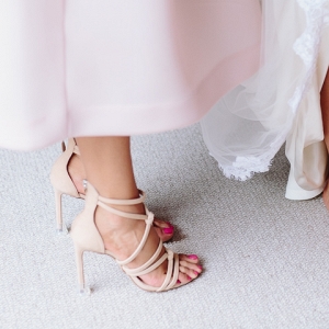 Bridesmaid With Nude Shoes