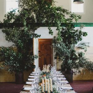 Tablescape With Overhanging Greenery