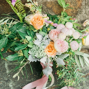 Pale Pink And Peach Bouquet