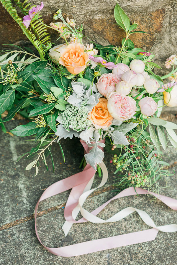 Pale Pink And Peach Bouquet