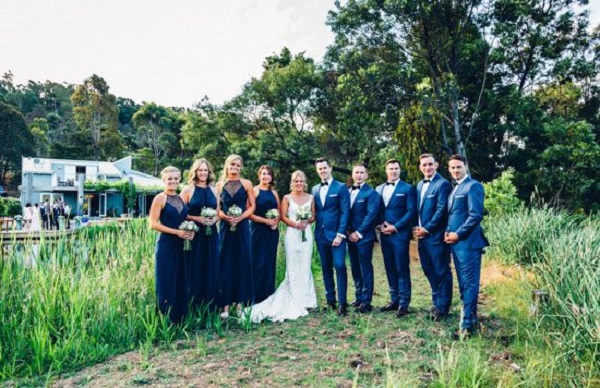 Glam Country Wedding Bridal Party