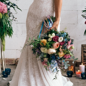 Bright Wedding Bouquet With Pastels