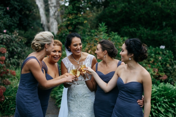 The Bride with the Bridesmaids