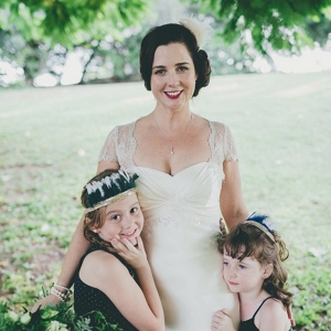 The Bride With Her Flower Girls