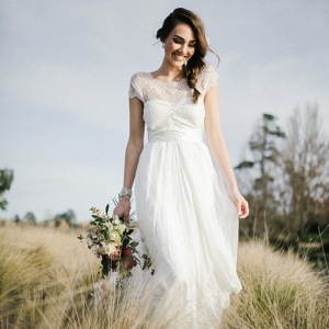 Bride Wearing Anna Campbell