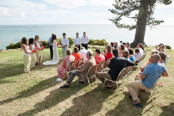 Wedding Ceremony at Lover's Bay on Lord Howe Island