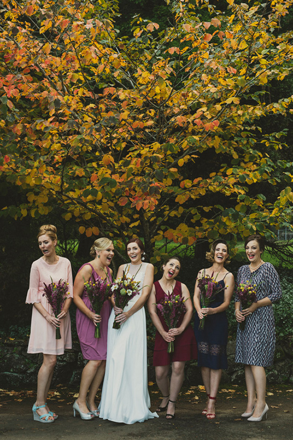 Bride Laughing With Bridesmaids