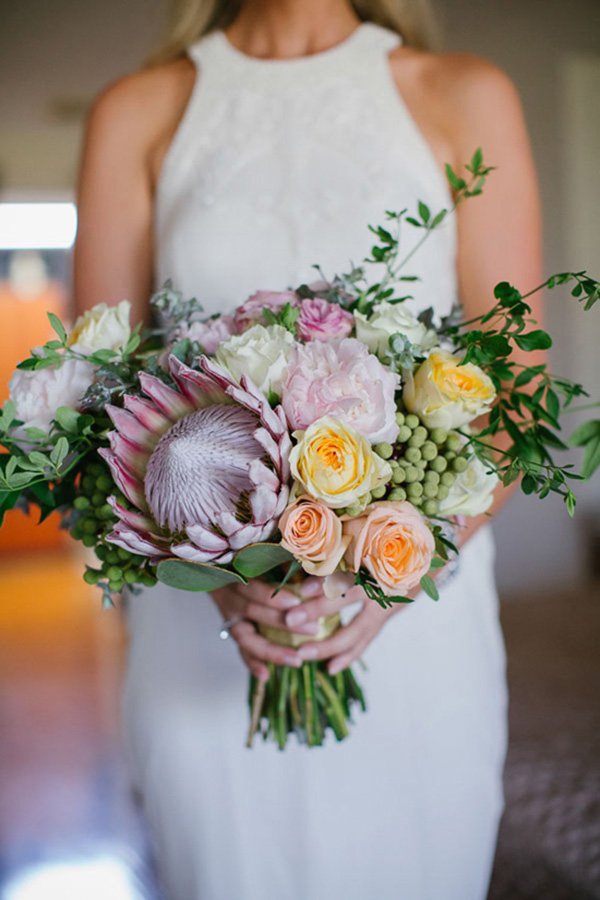 Peach And Pink Bouquet