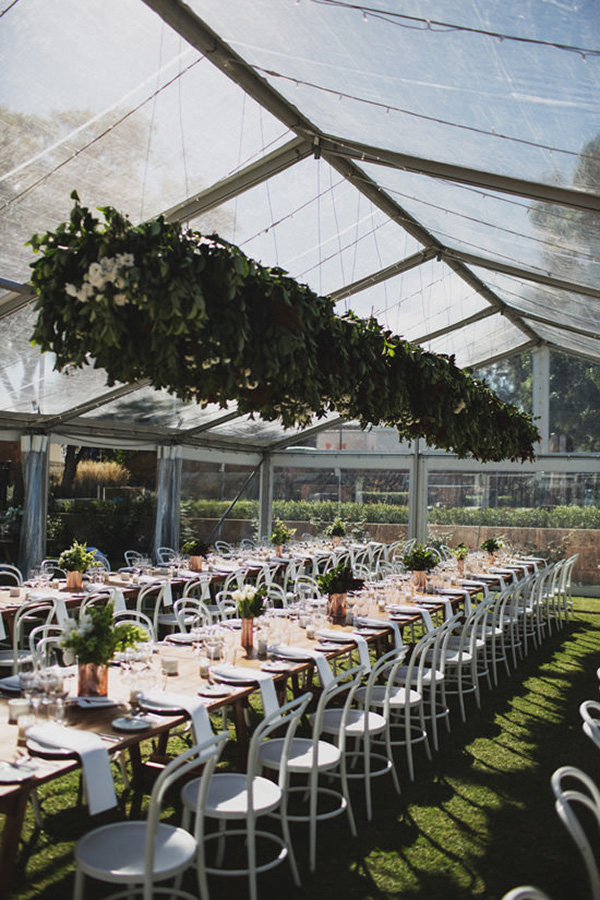 Clear Marquee With Greenery