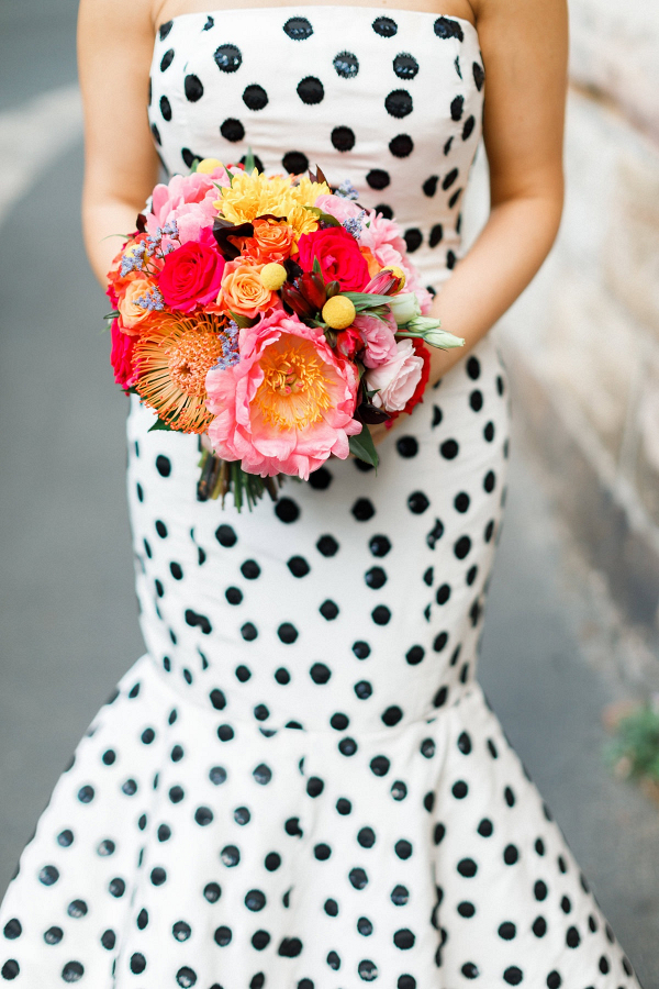 Red, pink, and yellow bouquet