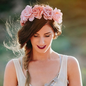 Bridesmaid With Pink Floral Crown