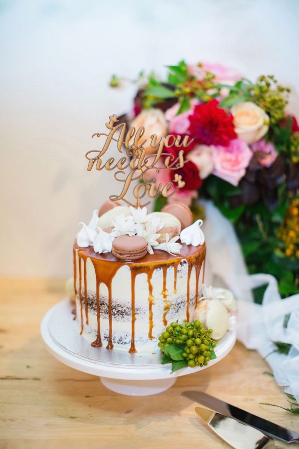 Caramel Drip Wedding Cake
