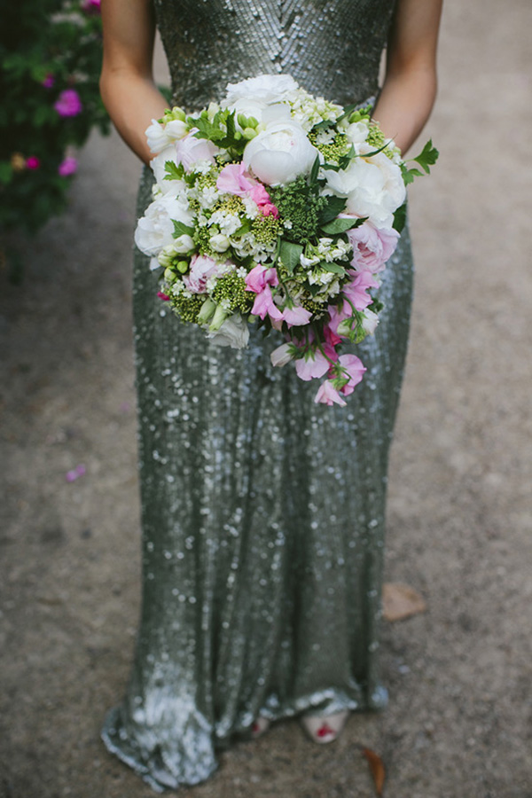 Pink, Green & White Bouquet
