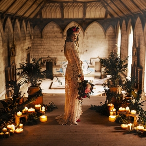 Bride With Candlelit Ceremony