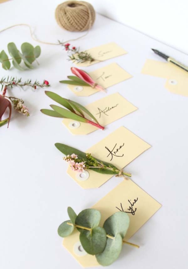 Native Flower Placecards