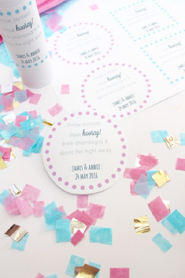 Printable Labels for your Confetti Thrower
