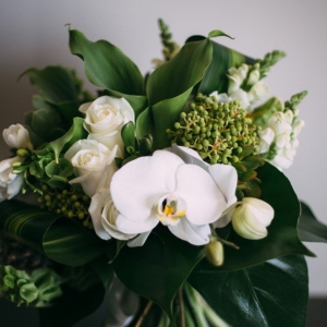 Green & White Wedding Bouquet