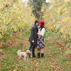 Orchard Engagement Photo