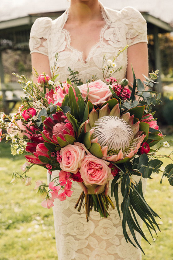 Wedding Bouquet With Proteas