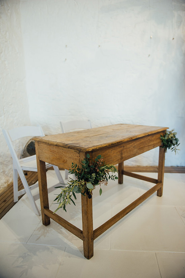 Wooden Ceremony Signing Table