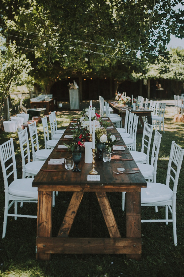 Farm table reception