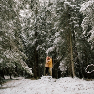 Engagement Photos With Snow