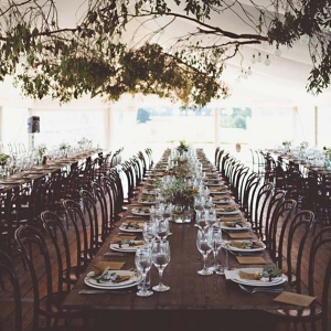Long Wooden Wedding Table