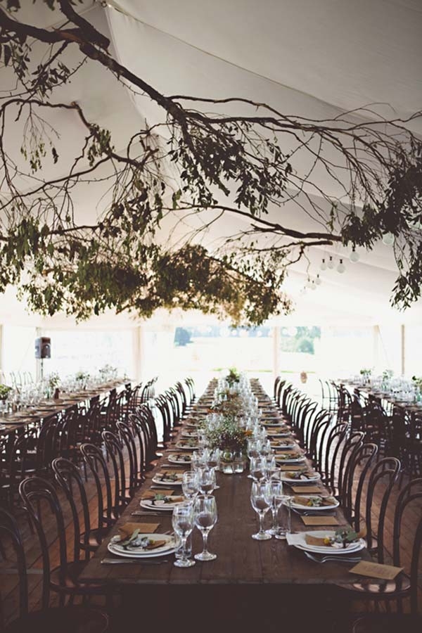 Long Wooden Wedding Table