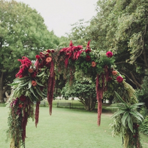 Red Floral Arch