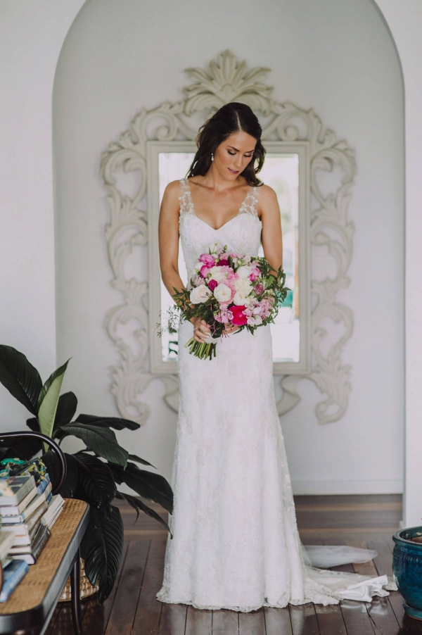 Bride With Pink Bouquet