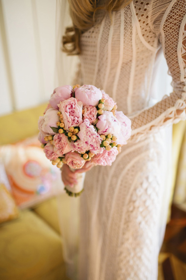Wedding Bouquet Of Pink Peonies