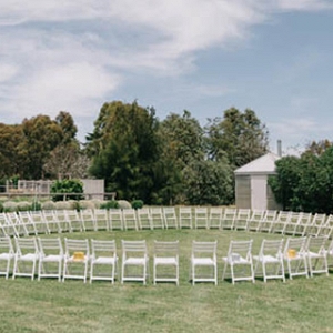Circle Of Chairs At Wedding Ceremony