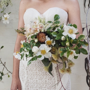 Stunning Loose White & Green Bouquet