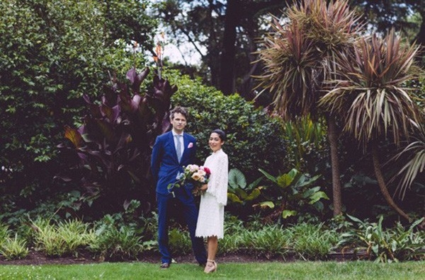 Newlyweds In Fitzroy Gardens