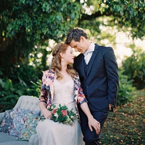 Bride and Groom With Vintage Style