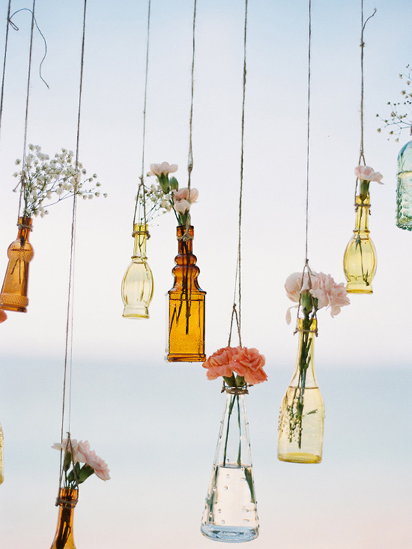 Hanging Vases With Flowers