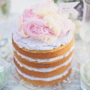 Naked Wedding Cake WIth Persian Fairy Floss