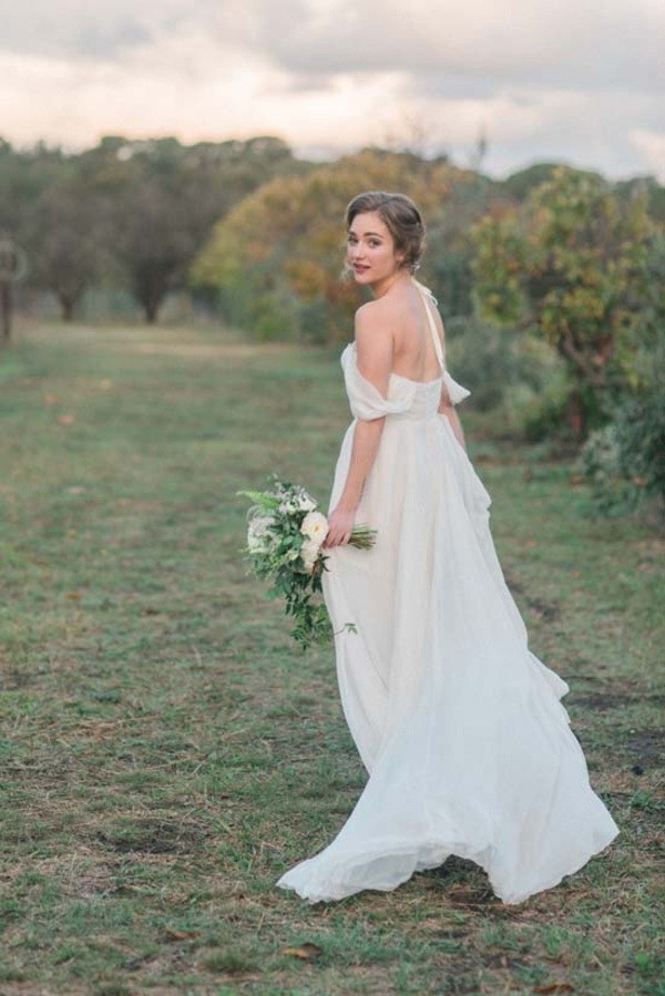 Off The Shoulder Wedding Gown