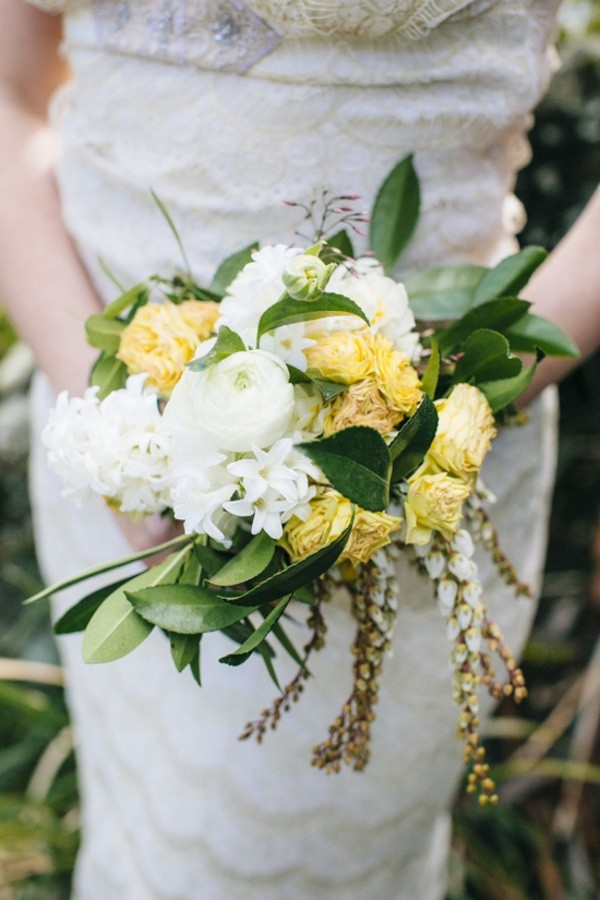 Yellow & White Bridal Bouquet