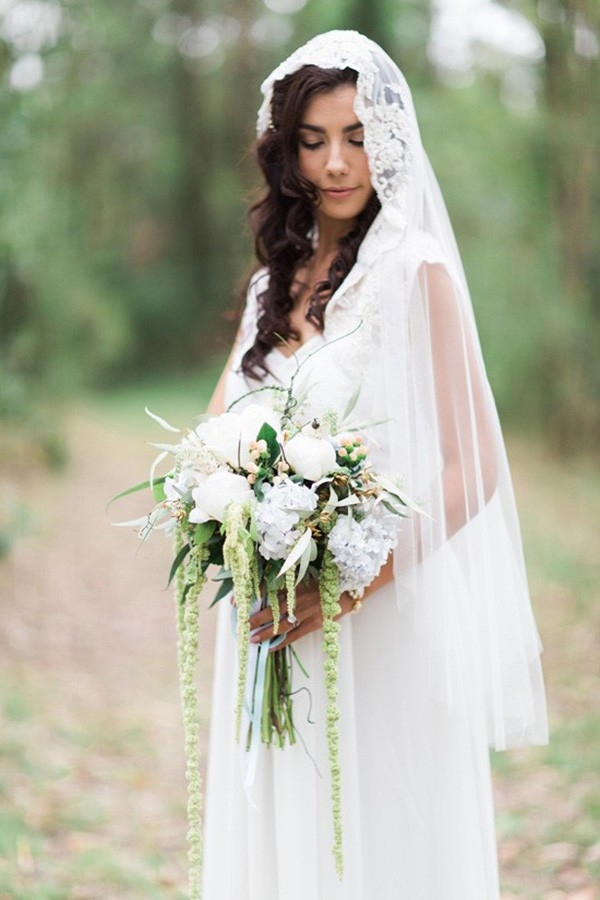 Bride With Lace Edged Veil
