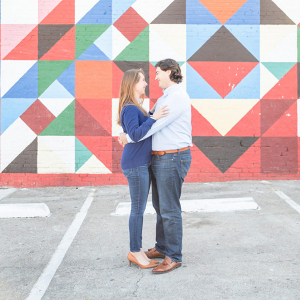 Eclectic engagement session with Dallas murals