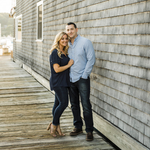 Hometown sweethearts easide New York engagement session