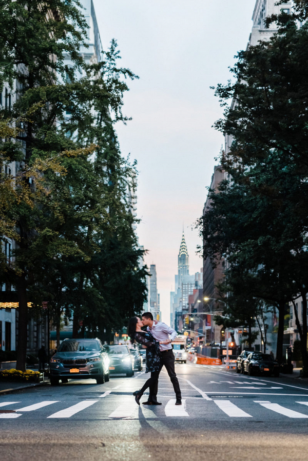 Intimate gramercy park engagement session in New York City