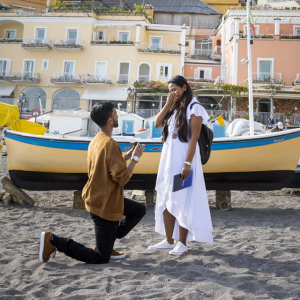 Picture perfect wedding proposal in Positano
